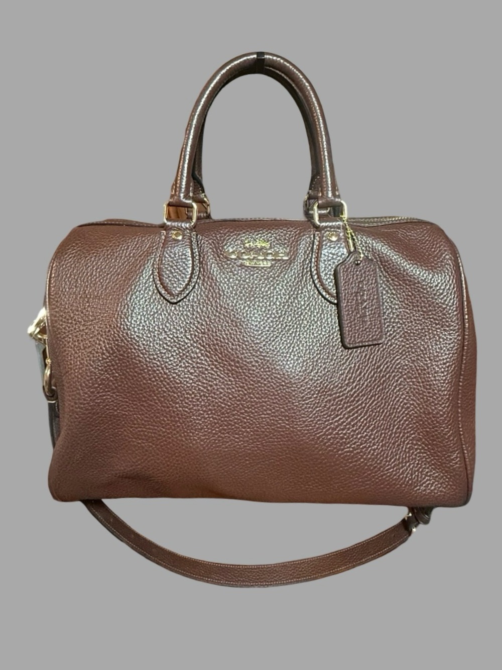 Coach Rowan Large Satchel Bag – Rare Maple & Gold